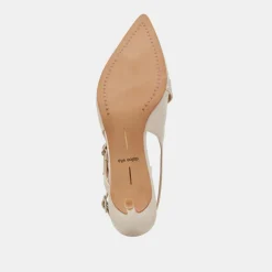 PAMLA MID HEELS IVORY CRINKLE PATENT^Dolce Vita New