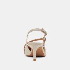 PAMLA MID HEELS IVORY CRINKLE PATENT^Dolce Vita New