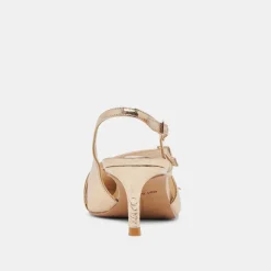PAMLA MID HEELS LIGHT GOLD DISTRESSED LEATHER^Dolce Vita Hot