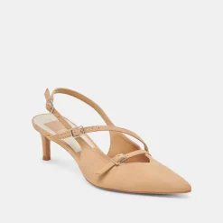 PAMLA MID HEELS TAN SUEDE^Dolce Vita Online