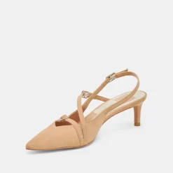 PAMLA MID HEELS TAN SUEDE^Dolce Vita Online