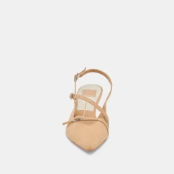 PAMLA MID HEELS TAN SUEDE^Dolce Vita Online