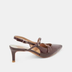 PAMLA MID WIDE HEELS CRANBERRY CRINKLE PATENT^Dolce Vita Fashion