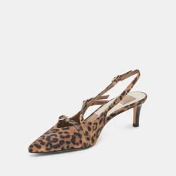PAMLA MID WIDE HEELS LEOPARD SUEDE^Dolce Vita Outlet