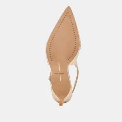 PAMLA MID WIDE HEELS LIGHT GOLD DISTRESSED LEATHER^Dolce Vita Fashion