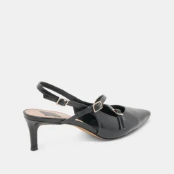 PAMLA MID WIDE HEELS MIDNIGHT CRINKLE PATENT^Dolce Vita Fashion