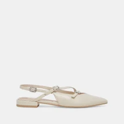PAMLA PEARL FLATS IVORY CRINKLE PATENT^Dolce Vita Fashion