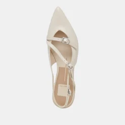 PAMLA PEARL FLATS IVORY CRINKLE PATENT^Dolce Vita Fashion