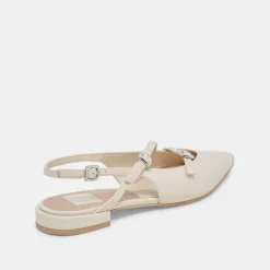 PAMLA PEARL FLATS IVORY CRINKLE PATENT^Dolce Vita Fashion