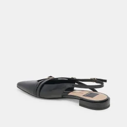 PAMLA WIDE FLATS BLACK CRINKLE PATENT^Dolce Vita Fashion