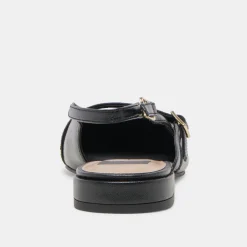 PAMLA WIDE FLATS BLACK CRINKLE PATENT^Dolce Vita Fashion