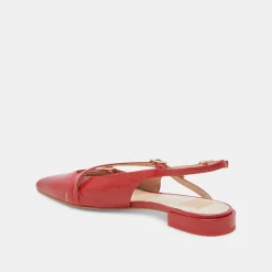 PAMLA WIDE FLATS RED CRINKLE PATENT^Dolce Vita Outlet