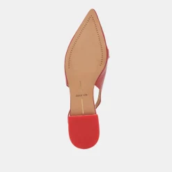 PAMLA WIDE FLATS RED CRINKLE PATENT^Dolce Vita Outlet