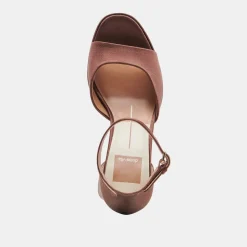 PANDRO HEELS CHOCOLATE SATIN^Dolce Vita Online