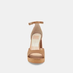PANDRO HEELS MID BROWN SATIN^Dolce Vita Online