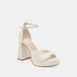 PANDRO HEELS WHITE SATIN^Dolce Vita Best