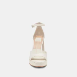 PANDRO HEELS WHITE SATIN^Dolce Vita Best
