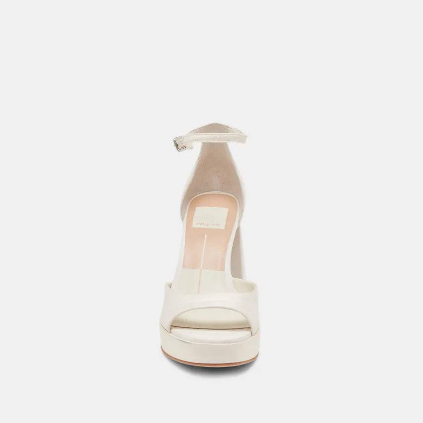 PANDRO HEELS WHITE SATIN^Dolce Vita Best