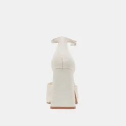 PANDRO HEELS WHITE SATIN^Dolce Vita Best
