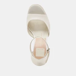 PANDRO HEELS WHITE SATIN^Dolce Vita Best