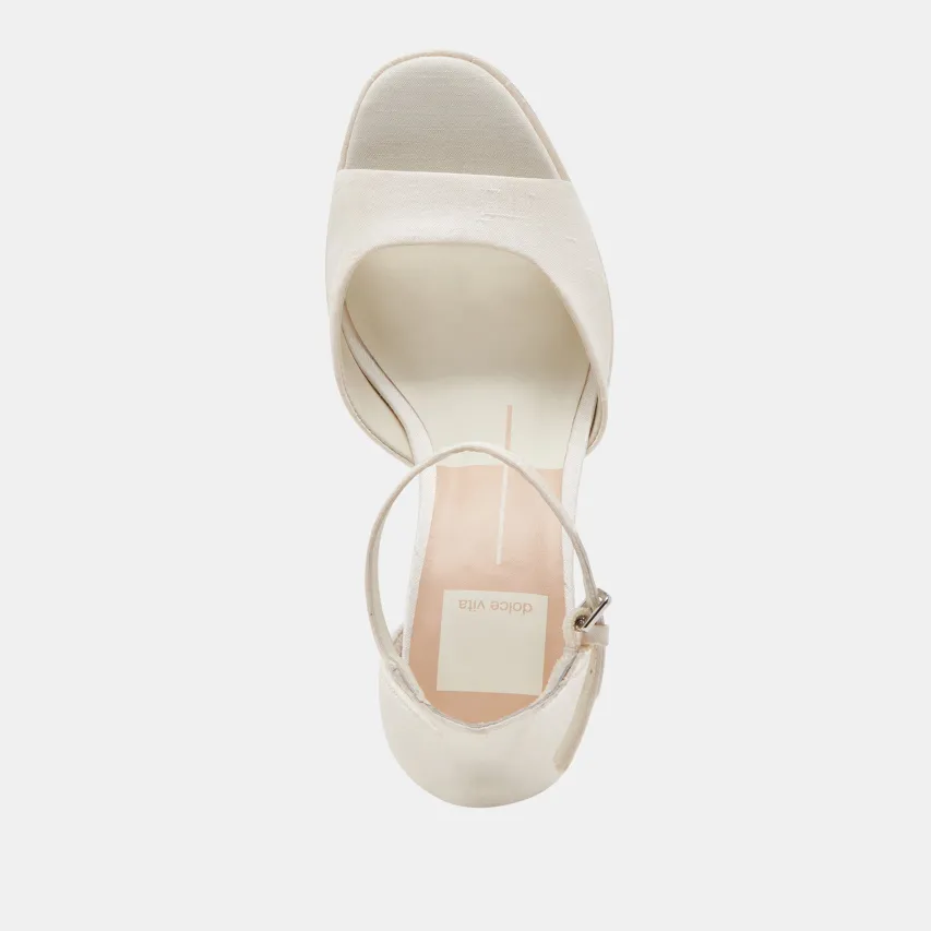 PANDRO HEELS WHITE SATIN^Dolce Vita Best