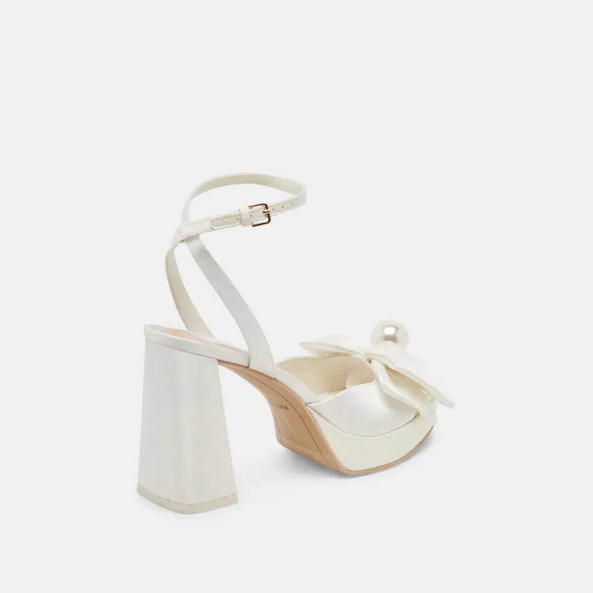 PATTON HEELS IVORY SATIN^Dolce Vita Best