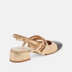 PATZY HEELS GOLD MULTI LEATHER^Dolce Vita Discount