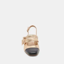 PATZY HEELS GOLD MULTI LEATHER^Dolce Vita Discount