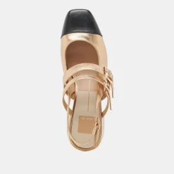 PATZY HEELS GOLD MULTI LEATHER^Dolce Vita Discount