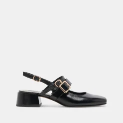 PATZY HEELS MIDNIGHT CRINKLE PATENT LEATHER^Dolce Vita Hot