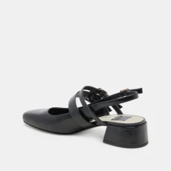 PATZY HEELS MIDNIGHT CRINKLE PATENT LEATHER^Dolce Vita Hot