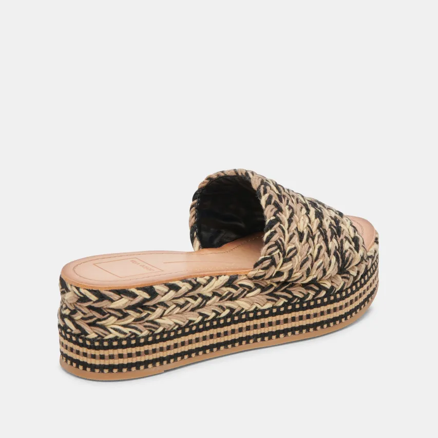 PAZLI SANDALS BLACK MULTI WOVEN^Dolce Vita Outlet