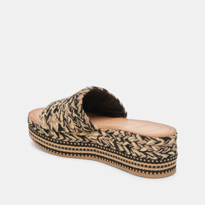 PAZLI SANDALS BLACK MULTI WOVEN^Dolce Vita Outlet