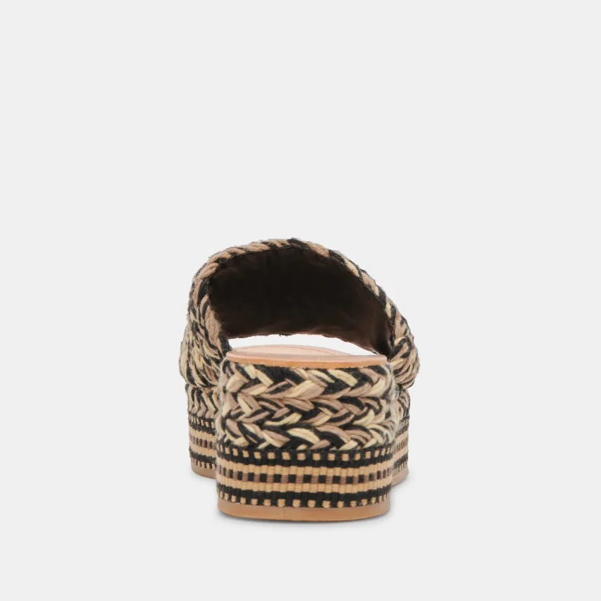 PAZLI SANDALS BLACK MULTI WOVEN^Dolce Vita Outlet