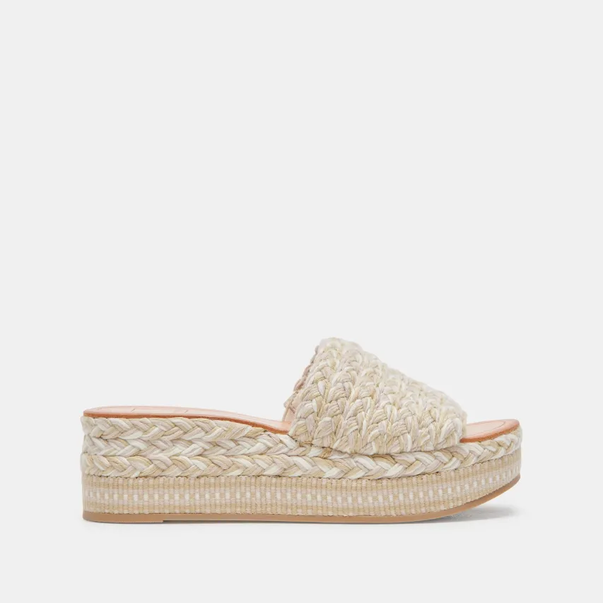 PAZLI SANDALS IVORY MULTI WOVEN^Dolce Vita Clearance