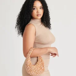 PEARLA SHOULDER BAG GOLD FAUX PEARL^Dolce Vita Fashion