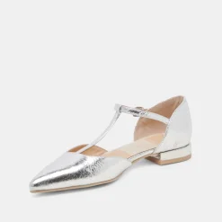 PEATY FLATS SILVER DISTRESSED LEATHER^Dolce Vita Outlet
