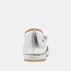 PEATY FLATS SILVER DISTRESSED LEATHER^Dolce Vita Outlet