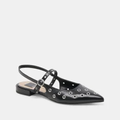 PENNEY STUD FLATS MIDNIGHT CRINKLE PATENT^Dolce Vita Hot