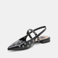 PENNEY STUD FLATS MIDNIGHT CRINKLE PATENT^Dolce Vita Hot