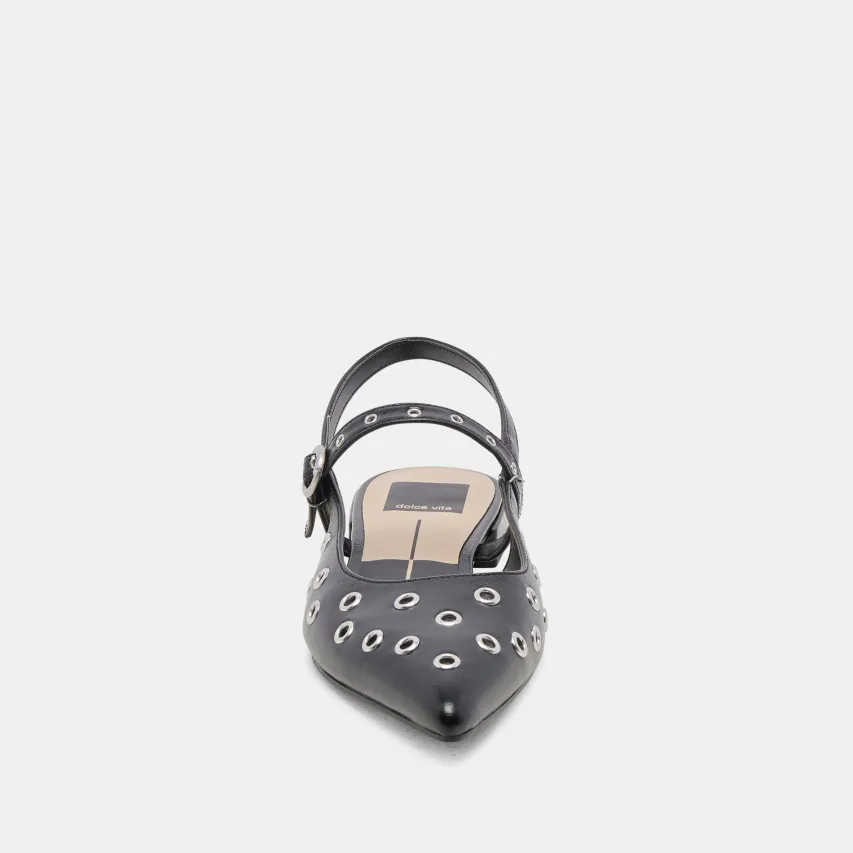 PENNEY STUD FLATS MIDNIGHT CRINKLE PATENT^Dolce Vita Hot