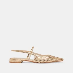PHINLY FLATS GOLD DISTRESSED LEATHER^Dolce Vita Discount