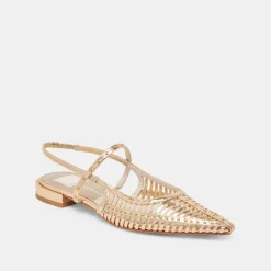 PHINLY FLATS GOLD DISTRESSED LEATHER^Dolce Vita Discount