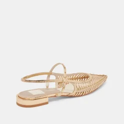 PHINLY FLATS GOLD DISTRESSED LEATHER^Dolce Vita Discount