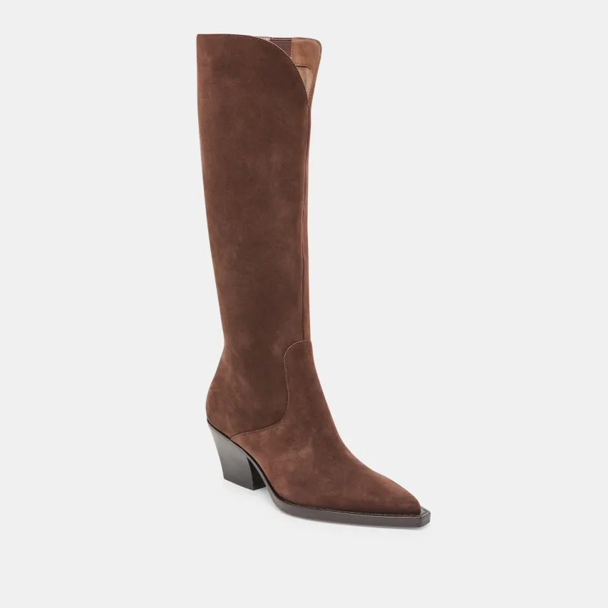 RAJ BOOTS DK BROWN SUEDE^Dolce Vita Fashion