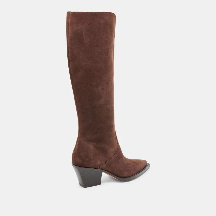 RAJ BOOTS DK BROWN SUEDE^Dolce Vita Fashion