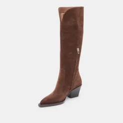 RAJ BOOTS DK BROWN SUEDE^Dolce Vita Fashion