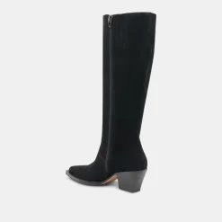 RAJ EXTRA WIDE CALF BOOTS ONYX SUEDE^Dolce Vita Discount