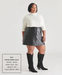 RAJ EXTRA WIDE CALF BOOTS ONYX SUEDE^Dolce Vita Discount