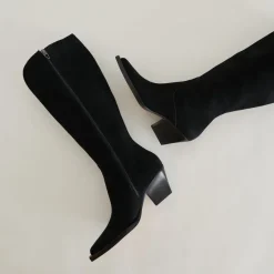 RAJ EXTRA WIDE CALF BOOTS ONYX SUEDE^Dolce Vita Discount